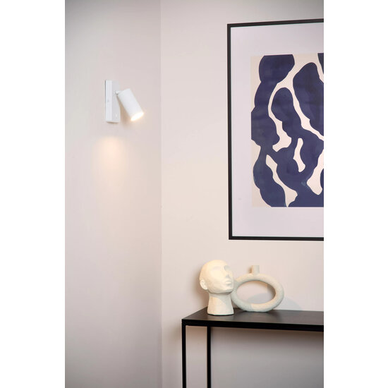 Cleo Aplique de tubo acanalado blanco GU10