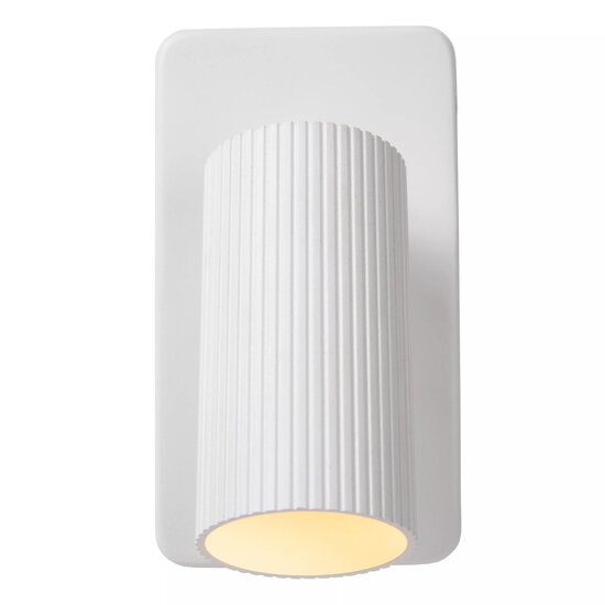 Cleo Aplique de tubo acanalado blanco GU10