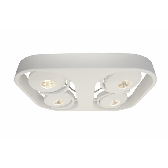 Fantasia Galaxy Deckenleuchte weiß, schwenkbares LED-Design, 4x10W COB, 3000K dimmbar, 442x372x120mm