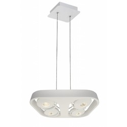 Hanging lamp dining room white design LED 4x10W 442mmx372mm