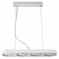 Fantasia Galaxy lampara colgante de diseno alargada blanca de aluminio, 4x10W LED COB