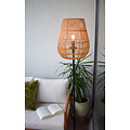 Lampadaire Dany en osier naturel avec câble long pour extérieur E27