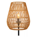 Dany natural floor lamp wicker with long cable for outdoor use E27