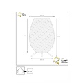 Lampe de table sans fil rechargeable en osier imperméable de couleur naturelle Nicole avec LED 3W