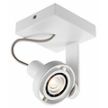Fantasia Ziva plafonnier carré, aluminium blanc, GU10 LED 4,5W incluse, dimmable, 2800K, 100x110x135mm