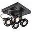 Deckenleuchte quadratisch LED dimmbar GU10 4x4,5W 190mm