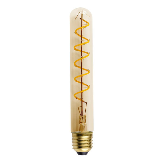 Lampe tube LED dimmable 5W dorée spirale 185mm