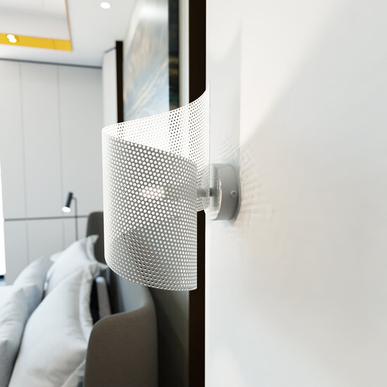 Orca witte spiraal wandlamp G9