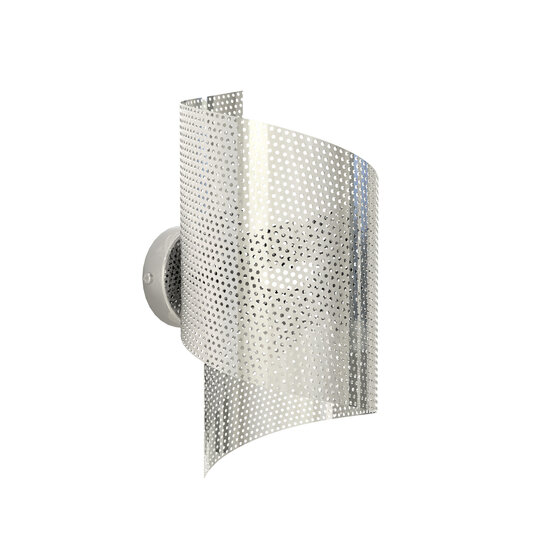 Orca chrom spiral Wandleuchte G9