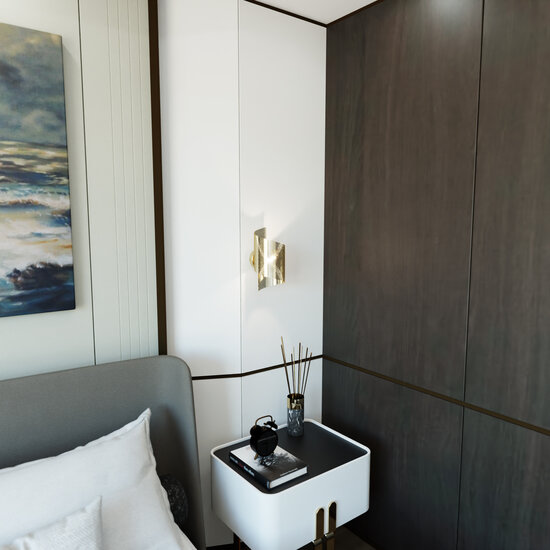 Orca gouden spiraal wandlamp G9