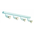 Plafondlamp GU10x4 wit, grijs, brons, glas 550mm lang