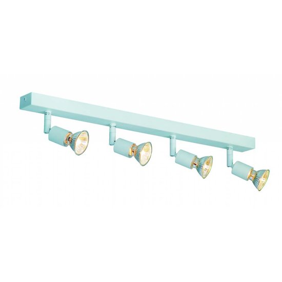 Plafondlamp GU10x4 wit, grijs, brons, glas 550mm lang