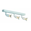 Plafondlamp GU10x3 wit, grijs, brons, glas 400mm lang