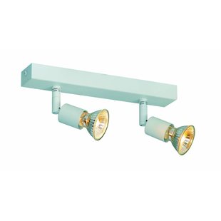 Ceiling lamp GU10x2 white, gray, bronze, glass 250mm long