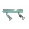 Plafondlamp GU10x2 wit, grijs, brons, glas 250mm lang