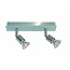 Fantasia Rune adjustable ceiling lamp for 2x GU10 (excl.), metal with transparent glass ceiling plate, 250x45x150mm