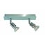 Fantasia Rune lámpara de techo orientable para 2x GU10 (excl.), metal con placa de cristal transparente, 250x45x150mm