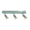 Plafondlamp GU10x3 wit, grijs, brons, glas 400mm lang