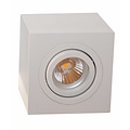 Fantasia square ceiling spot for GU10, 90x90mm, adjustable, aluminium, white, bulb not included