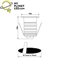 Inox 220V 3W IP67 recessed spotlight 42 mm hole size 32 to 40 mm