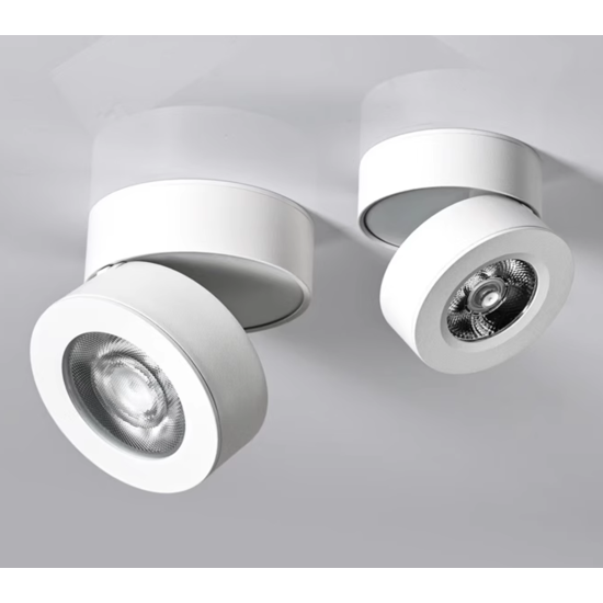 Opbouwspot LED kantelbaar wit of zwart 7, 10 of 12W