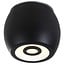 Fantasia Nano ceiling light, round, black aluminium, IP44, 5W LED 3000K, dimmable, 112mm height