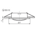 Spot encastrable orientable rond en laiton bronze