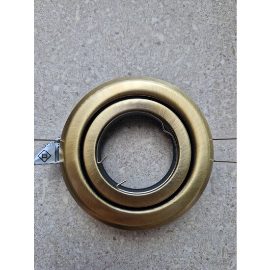 Foco empotrable orientable redondo de latón y bronce