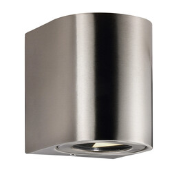 Applique d'extérieur Cantina en acier inoxydable IP44 2x6W