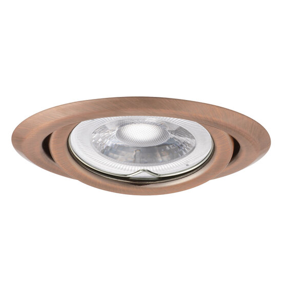 Round copper adjustable recessed spotlight
