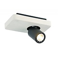 Plafonnier LED design noir blanc orientable GU10 4,5W 200mm large