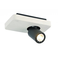 Plafón diseño LED negro blanco orientable GU10 4,5W 200mm ancho