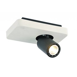 Plafonnier LED design noir blanc orientable GU10 4,5W 200mm large