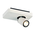 Plafonnier LED design noir blanc orientable GU10 4,5W 200mm large