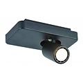 Plafonnier LED design noir blanc orientable GU10 4,5W 200mm large