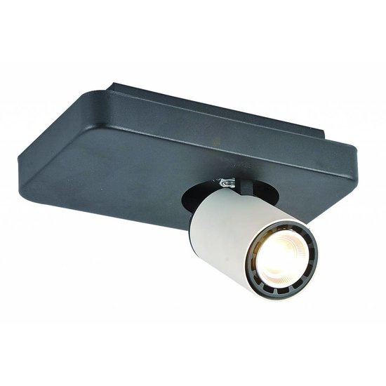 Plafondlamp LED design zwart wit richtbaar GU10 4,5W 200mm breed