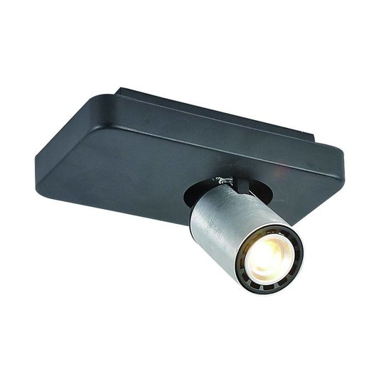 Plafonnier LED design noir blanc orientable GU10 4,5W 200mm large
