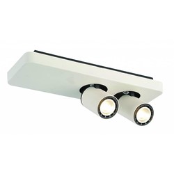 Ceiling lamp LED design black and white orientable GU10 2x4.5W 350mm wide
