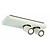 Ceiling lamp LED design black and white orientable GU10 2x4.5W 350mm wide