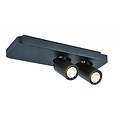 Plafondlamp LED design zwart wit richtbaar GU10 2x4,5W 350mm breed