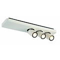 Ceiling lamp LED design black and white orientable GU10 3x4.5W 500mm wide