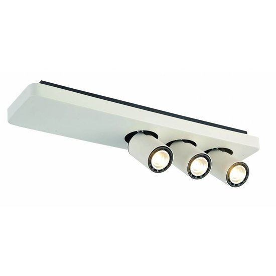 Ceiling lamp LED design black and white orientable GU10 3x4.5W 500mm wide