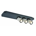 Ceiling lamp LED design black and white orientable GU10 3x4.5W 500mm wide