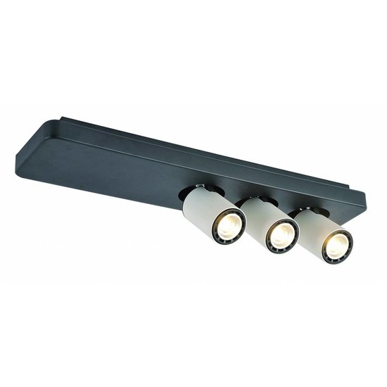 Ceiling lamp LED design black and white orientable GU10 3x4.5W 500mm wide