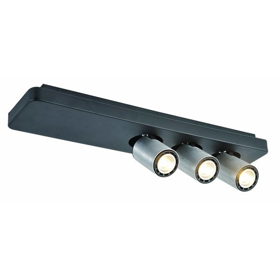 Ceiling lamp LED design black and white orientable GU10 3x4.5W 500mm wide
