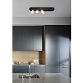 Ceiling lamp LED design black and white orientable GU10 3x4.5W 500mm wide