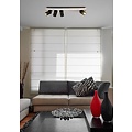 Deckenleuchte LED-Design schwarz-weiß ausrichtbar GU10 4x4,5W 650mm breit