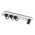Fantasia Plafonnier Nysit avec 4 spots GU10 LED orientables 4,5W, dimmable, 2800K blanc chaud, noir et blanc, 650 mm