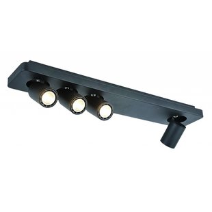 LED-Deckenleuchte, schwarz-weiß, verstellbar, GU10, 4 x 4,5 W, 650 mm breit