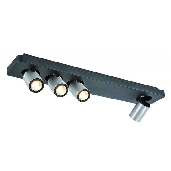 Ceiling lamp LED design black and white orientable GU10 4x4.5W 650mm wide